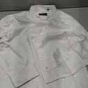 J.VER Men's Dress Shirts Solid Long Sleeve Stretch Wrinkle-Free Formal Shirt Business Casual Button Down Shirts (Large, White)