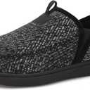 LeIsfIt Men's Slippers Wide Memory Foam House Shoes Moccasin Slip-On Cozy Loafer Slippers for Indoor & Outdoor