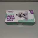 Door Lever Lock (6 Pack) Prevents Toddlers from Opening Doors. 3.25" L * 1.5" W * 4.5" H Easy One Hand Operation for Adults. Durable ABS with 3M Adhesive Backing. Simple Install, No Tools Needed.