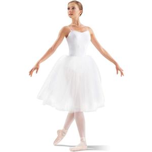 Leo Women's 24" Soft Tulle Juliet Dance Tutu Skirt, White 