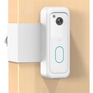 Blink Doorbell Mount, Anti-Theft Blink Video Doorbell Door Mount Bracket No Drilling, Fit for All-New Blink Doorbell (2nd Gen), Not for Security Door (White)