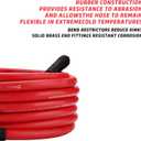 Rubber Air Hose,50-Feet x 3/8-Inch, 300 PSI, Red Heavy Duty Air Compressor Hose With Double 1/4" MNPT Brass Endings