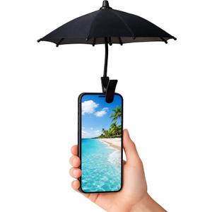 Phone umbrella - Outdoor Phone Sun Shade Shield with Flexible Angle Design & Rotatable Phone Ring - Car Navigation Shade Visor - Rain protector - Umbrella for all type of phones