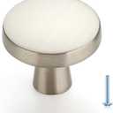 Ravinte 20 Pack Solid Single Hole Kitchen Round Cabinet Knobs Brushed Nickel Pulls Drawer Knobs Kitchen Cabinet Hardware Handles