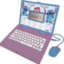 Lexibook - Disney Stitch - Bilingual English/Spanish Educational Laptop, 124 Language Activities, Writing, Maths, Logic, Music and Games, Boys and Girls, JC598Di2