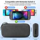 Kammkonb Switch 2 Carrying Case for Nintendo Switch 2 (2025) Hard Shell Travel Case with Screen Protector, Silicon Protective Cover - Portable Travel Bag for Switch2 Console and Accessories - Black