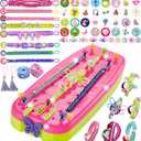 Girls Friendship Bracelet Making Kit: Girl Toys Bracelets Braiding Kits Kids Birthday Gifts Age 7 8 9 10 11 12 Year Old, Crafts Art Cool Presents for Teen, DIY Jewelry String Maker Travel Activity Set (multicolored)