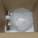 10 Inch Globe Pendant Light Gold Mid Century Pendant Light Adjustable Hanging Light Fixture Globe Pendant Lights Kitchen Island Clear Glass with Brass Finish for Dining Room