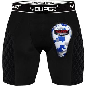 Youper Youth Elite Padded Baseball Sliding Shorts w/Soft Athletic Cup (X-Large)