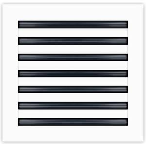 14x14 Modern AC Vent Cover - Decorative White Aluminum Air Vent - Standard Linear Slot Diffuser - Heating and Cooling Register Grille for Ceiling, Walls & Floors - Texas Buildmart