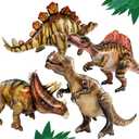 Skylety 4 Pcs 50'' x 30''inflatable Dinosaur Balloon for Party Decorations Giant Dinosaur Trunk or Treat Toy Blow up Dino Birthday Christmas Gift Jurassic Theme Party Supplies for Adult Halloween