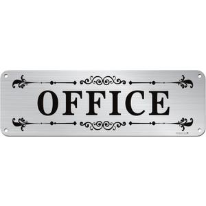 Office Sign for Door 1 Pack, 10 x 3 inches Rust Free Aluminum Self Adhesive Sign, UV Protected, Fade Resistant