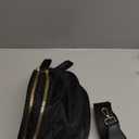 Spacious Nylon Crossbody Bag Bum Bag Handbags Wallets Purses Trendy Shoulder Bag for Women (Black)