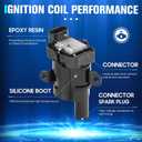 Set of 8 Ignition Coil and 8 Iridium Spark Plug with 8 Wire set Compatible with Chevrolet Buick Cadillac GMC Silverado Express Escalade Replacement for UF262, 748HH 9748HH 41-962