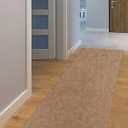 AYOHA Runner Rug 2' x 6' Indoor/Outdoor Carpet Runners, Hallway Kitchen Entryway Bedroom Area Rugs with Natural Non-Slip Rubber Backing, Garage mat, Sand (Custom Sizes)