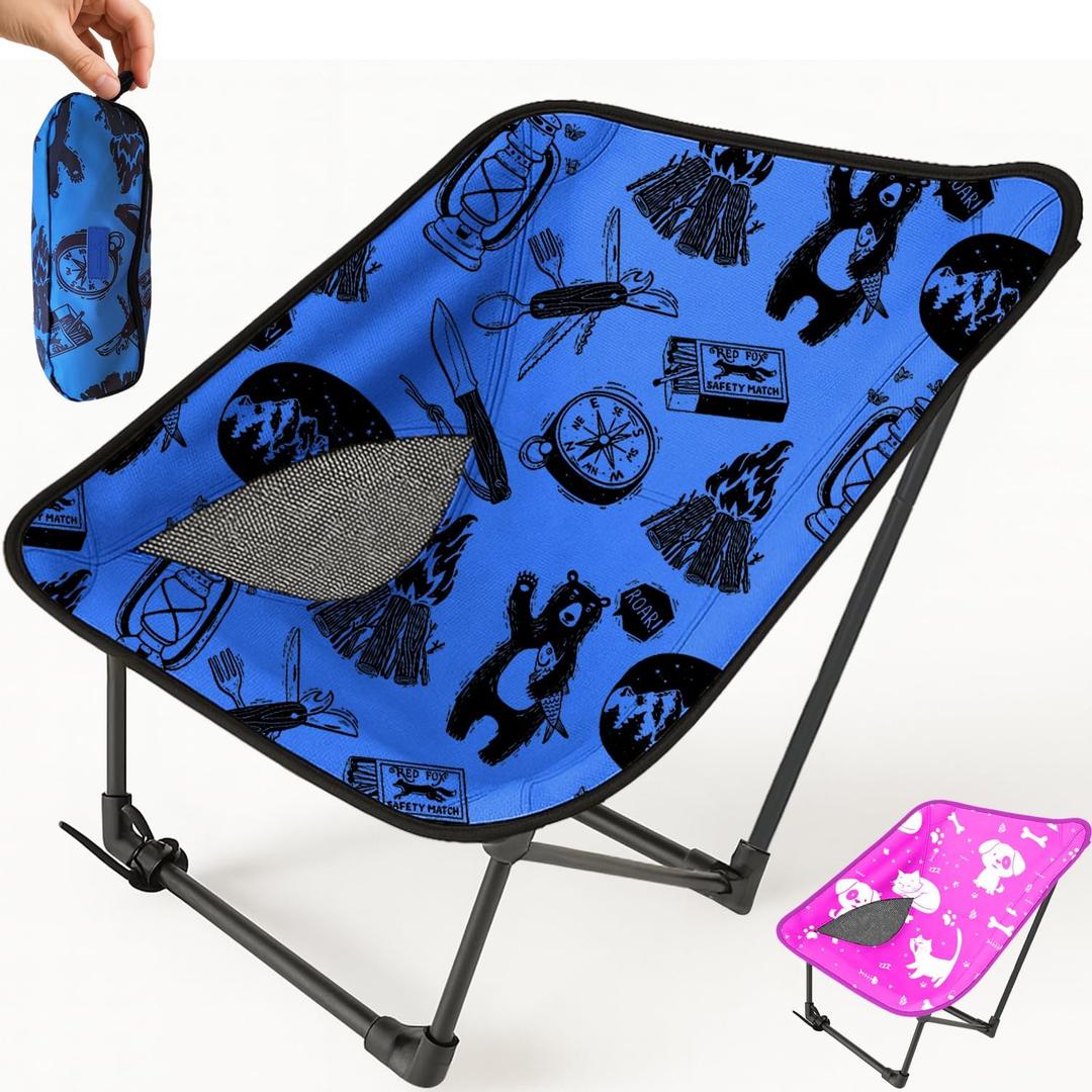 Youth and Kids Camping Chair | Ultra Lightweight, Foldable and Heavy Duty | Ideal Indoor/Outdoor Kid Chair for Camping, Beach, Sports and Lawn