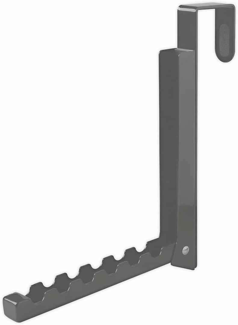 Over Door Hooks Hanger,Foldable Over Door Drying Laundry Hooks for Hanging Clothes 6 Groves Over Door Towel Racks for Clothes,Coat, Behind Back of Door Bathroom,Bag and Robe 1Pcs(Grey)