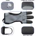4 x Seektop Archery Gloves Shooting Hunting Leather Three Finger Protector for Youth Adult Beginner