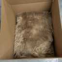 Latepis Light Brown Beige Round Area Rugs 5ft Faux Fur Rug Fuzzy Rugs for Bedroom Washable Shag Rug for Living Room Floor Rug Plush Rug Room Dcor (5 x 5 ft Round)