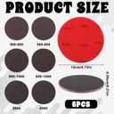 6 PCS Bowling Sanding Pads Bowling Ball Cleaner Bowlings Ball Polishing Kit Bowlings Accessories for Men Grit 500~600, 800~1000, 2000 for Balls Resurfacing Polishing Kit