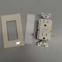 Leviton GFCI Outlet, 15 Amp, Self Test, Tamper-Resistant with LED Indicator Light, Protection from Electric Shock and Electrocution, GFTR1-T, Light Almond