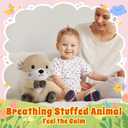 BRICHOEE Breathing Stuffed Animal, Soothing Otter Stuffed Animal with Breathing Motion, Calming Sound and Light for Baby Sleep Companion Portable Plush Toy Gifts for Kids Newborns