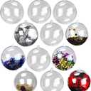 Iconikal 8 cm 12-Pack Fillable Clear Plastic Ball Ornaments, 3.1-Inch (80 mm) for DIY Crafts, Christmas & Holiday Decor
