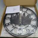 Wall Clocks for Living Room, Metal Black Castle with Metal Golden Retro Hands, Battery Operated Silent Non-Ticking Large Wall Clock for Bedroom Kitchen Living Room Home Decor,16x16Inch