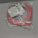 10FT Fuel Line Hose 10mm 3/8" inch,6AN High Pressure Hose,2.8Mpa 400PSI for Fuel Systems Engines Tube Hose Multiple Size Options,Implementation Standards:EN854,Red (Attached Hose Clamp)