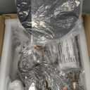 Wellmet Bronze Floor Lamp for Living Room Corner, 6 Lights Farmhouse Standing Lamp, Tall Crystal Floor Lamp with Foot Switch for Office, Reading Room, Bedroom (E12 Base)