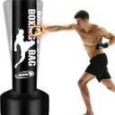 69'' Free Standing Punching Bag for Adults, Boxing Equipment Kicking Bag Inflatable Kick Boxing Bag with Stand for Training MMA Muay Thai Fitness