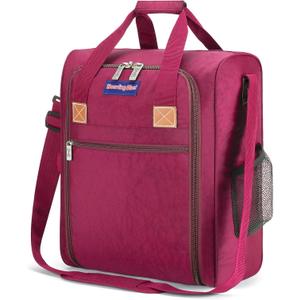 17x13x8 Inches JetBlue Airlines Rolling Personal Item Underseat Travel Bag - Suitable for Major Airlines including Spirit, Jetblue, Frontier, and American - Duffel Bag Design (Purple)