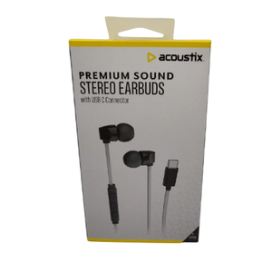 Acoustix Premium Sound Stereo Earbuds with USB C Connector