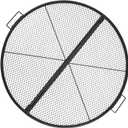 X-Marks Fire Pit Cooking Grill Grate with Support X Wire - Heavy Duty Folding Round Campfire Grill Grid - Portable Camping Cookware for Outside Party Gathering - 30 inch