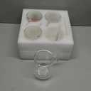 Double Walled Glass Coffee Mugs 16 OZ, Borosilicate Glass Coffee Cups Set of 4 with Spoons, Insulated Clear Coffee Mug for Hot Beverages, Cappuccino, Latte, Tea Bag.