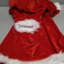 Hillban Santa Costume for Women Mrs. Santa Claus Costume Cosplay Christmas Dress Hooded Fluffy Velvet with Belt for Christmas (XX-Large, Red)