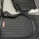 Motor Trend FlexTough Floor Mats for Cars, Black Deep Dish All-Weather Car Mats, Waterproof Trim-to Fit Automotive Floor Mats for Cars Trucks SUV, Universal Floor Liner Car Accessories