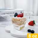 supernal 8oz Square Plastic Dessert Cups,Disposable Square Cups,Clear Dessert Cup 100pcs,Plastic Parfait Appetizer Cup Perfect for Birthday,Party,Wedding