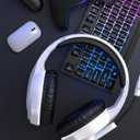 ZIUMIER Z20 White Gaming Headset for PC PS4 PS5 Xbox One Xbox Series S/X, Wired Over-Ear Headphone with Noise Canceling Microphone, RGB LED Light, Bass Surround Sound