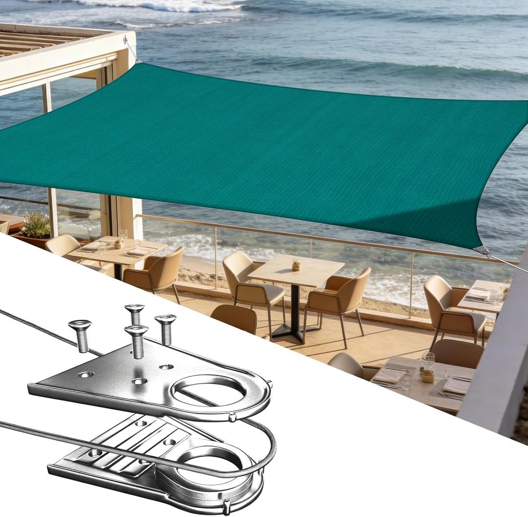ShadeMart Heavy Duty 18' x 18' Green Square Sun Shade Sail, Commercial Grade UPF50 Canopy SMTAWS18, Reinforced Corners & Edges, 260 GSM Fabric Heavy Duty 