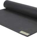 JadeYoga Harmony Yoga Mat - Durable & Thick Gym Fitness Mat, Non-Slip Natural Rubber Yoga Mat - Home Exercise & Stretching Mat, Workout Mat - Yoga, Pilates & Meditation for Women & Men (68", Black)