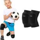 ONTYZZ Kids Knee Pads with Thicken Sponge Padding Breathable Stretchy Cotton Knee Pads Soft Knee Pads Guards Protective for Roller Skateboard Bike Scooter Outdoor Sports (Small, Black)