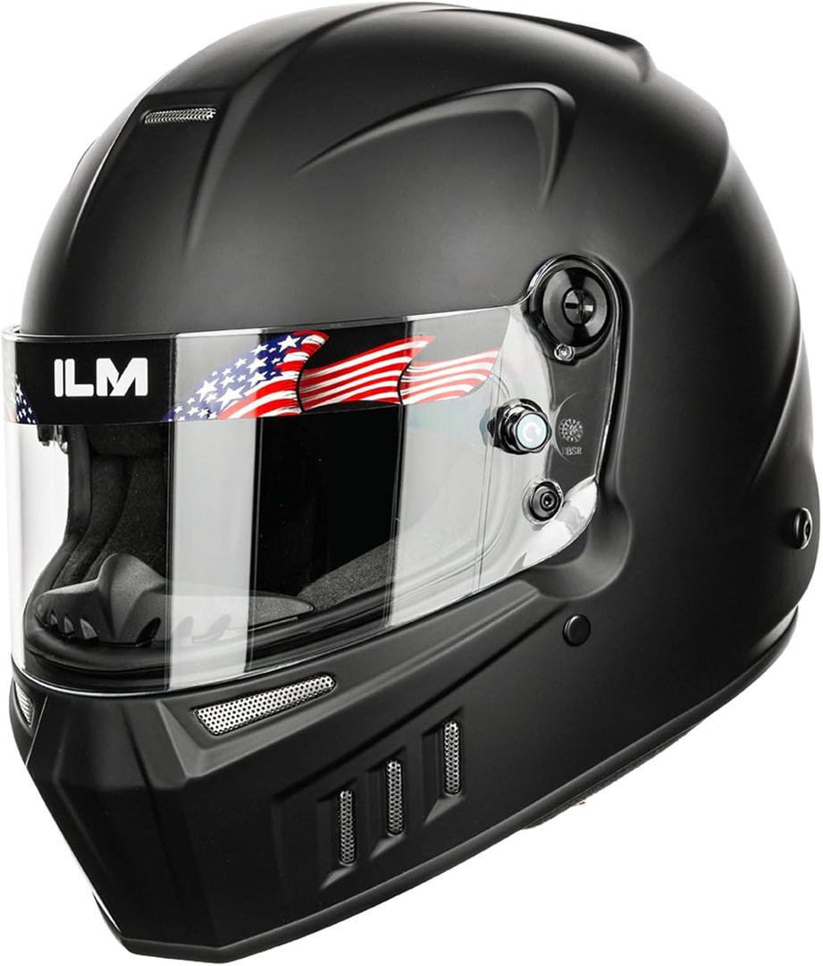 ILM Snell SA2025 Full Face Auto Racing Helmets Lightweight Fiberglass for Adult Men and Women Model 890 M