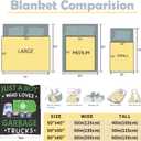 Just A Boy Who Loves Garbage Trucks Blanket Gifts for Garbage Truck Lover 40 x 50 Inch for Kid,Garbage Truck Fannel Fleece Throw Blanket Super Soft Throws Blanket for Bed Couch Sofa