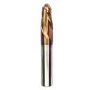 Ball Nose Carbide End Mill, 2 Flute, HRC50, TiSiN Coated, CNC Router Bits for Hardened Steel, Stainless Steel, Alloy Steel, Aluminum, Metal - (1/8" 1/4" 3/8" 1/2") Diameter (3/8" Diameter)