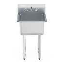 VEVOR Stainless Steel Prep & Utility Sink, 1 Compartment Free Standing Small Sink Include Faucet & legs, 21"x18" Commercial Single Bowl Sinks for Garage, Restaurant, Kitchen, Laundry