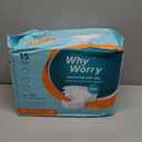WhyWorry Adult Diapers with Tabs, Disposable Incontinence Briefs for Women & Men with Maximum Absorbency, Adult Briefs for Incontinence Overnight, Odor Control, Unisex, Small, 15 Count