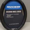Skechers Steering Wheel Cover,Max Cushioning Leather Steering Wheel Cover Universal Fit 14" 1/2-15" Car Wheel Protector for Men Women Fit Suvs,Vans,Sedans,Car,Trucks,Black