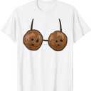 Funny Coconut Summer Coconuts Bra Funny Halloween Costume T-Shirt for Men Women XL