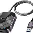 3-in-1 Wireless CarPlay Adapter, Convert Wired to Wireless Apple Car Play/Android Auto or HDMI for Fire TV Stick [Metal & Glass Case] 2025 Upgraded Car TV Mate Pro Max, Compatible for 2016+ Vehicles